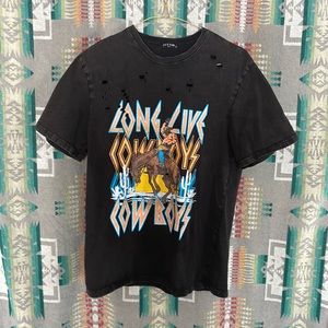 Distressed Long Live Cowgirls T